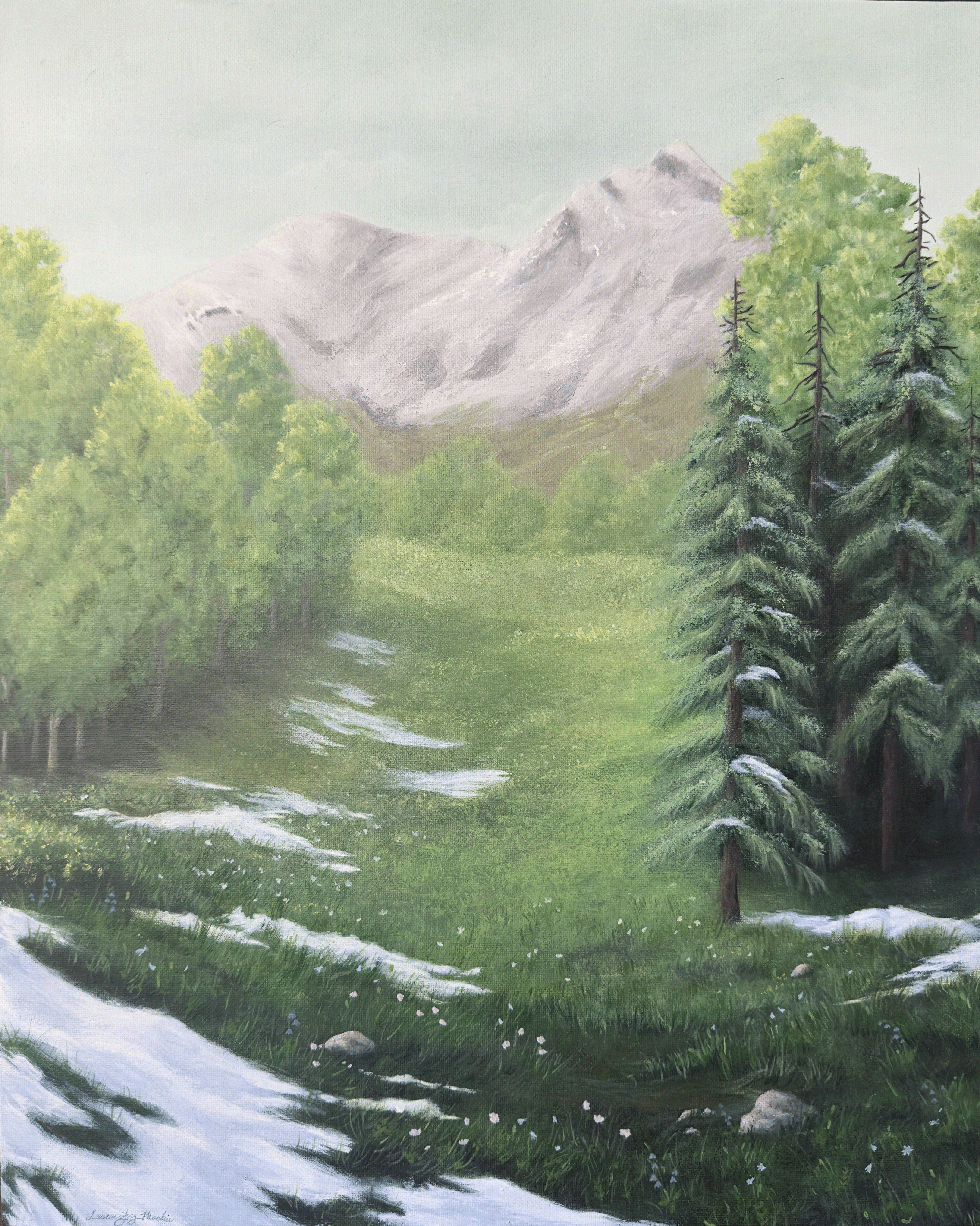 Slope in Spring - Acrylic